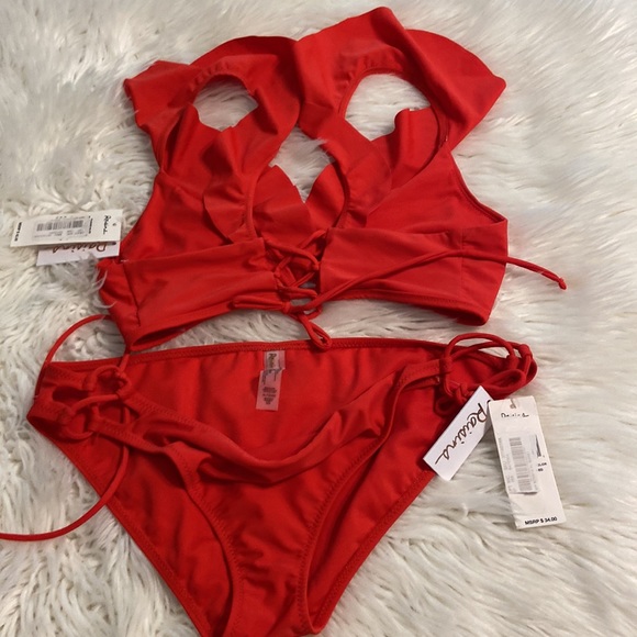 Raisins Two pieces swim brand new with tags size XL color red - Picture 10 of 17